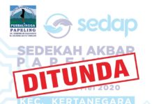 SEDEKAH AKBAR PAPELING 2020 DITUNDA
