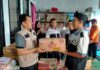 papeling beri bantuan kepada warga yang terkena bencana di Purbalingga